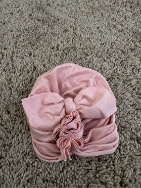 Soft Pink Baby Turban Headwrap with Bow